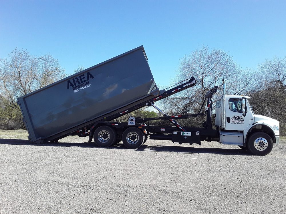 Area Disposal residential trash truck