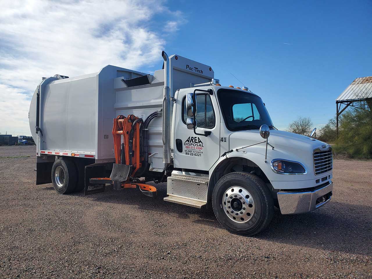 Area Disposal residential trash truck